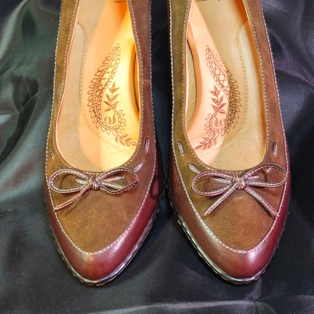 Söft 7M Two-tone Brown Suede Leather Pumps